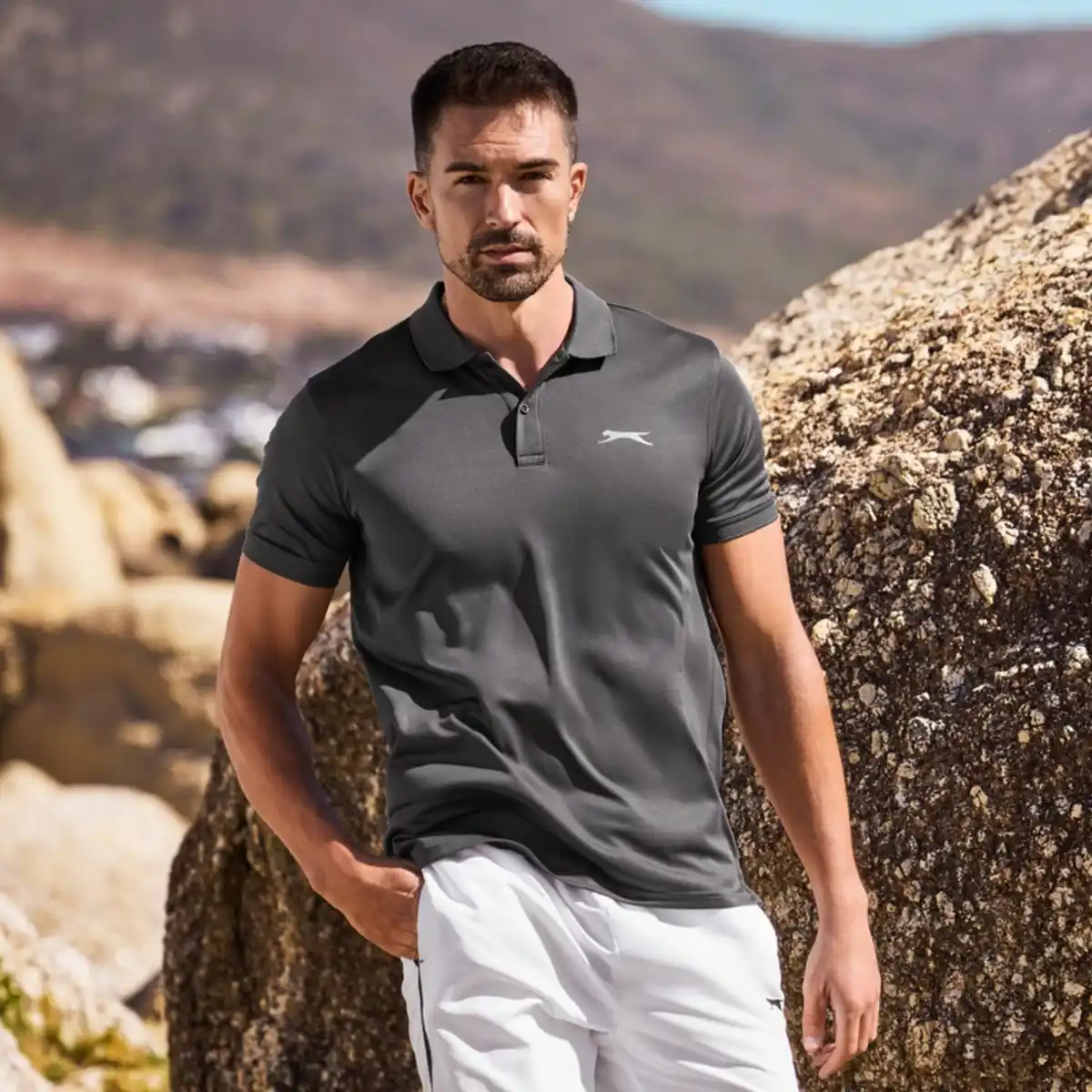Bild 4 von Slazenger Herren-Funktions-Poloshirt mit Knopfleiste