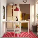 Bild 2 von VIHALS / VIHALS Tisch und 4 Stühle, Klapptisch weiß/klappbar weiß, 39/95/151x90 cm