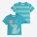 Bild 1 von Baby-Jungen-T-Shirt mit hohem Baumwollanteil, 2er-Pack