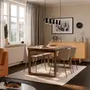 Bild 2 von MÖRBYLÅNGA / KRYLBO Tisch und 4 Stühle, Eichenfurnier braun las./Tonerud dunkelbeige, 140x85 cm
