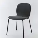 Bild 2 von SKÅLSTA Tisch und 4 Stühle, dunkel graugrün marmoriert u-förmig schwarzgrau/Knäbäck dunkelgrau profiliertes Metall/schwarzgrau, 140x80 cm