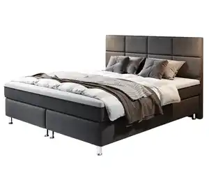Boxspringbett ROTTERDAM PLUS mit Taschenfederkernmatratze, ca. 180 x 200 cm – Anthrazit