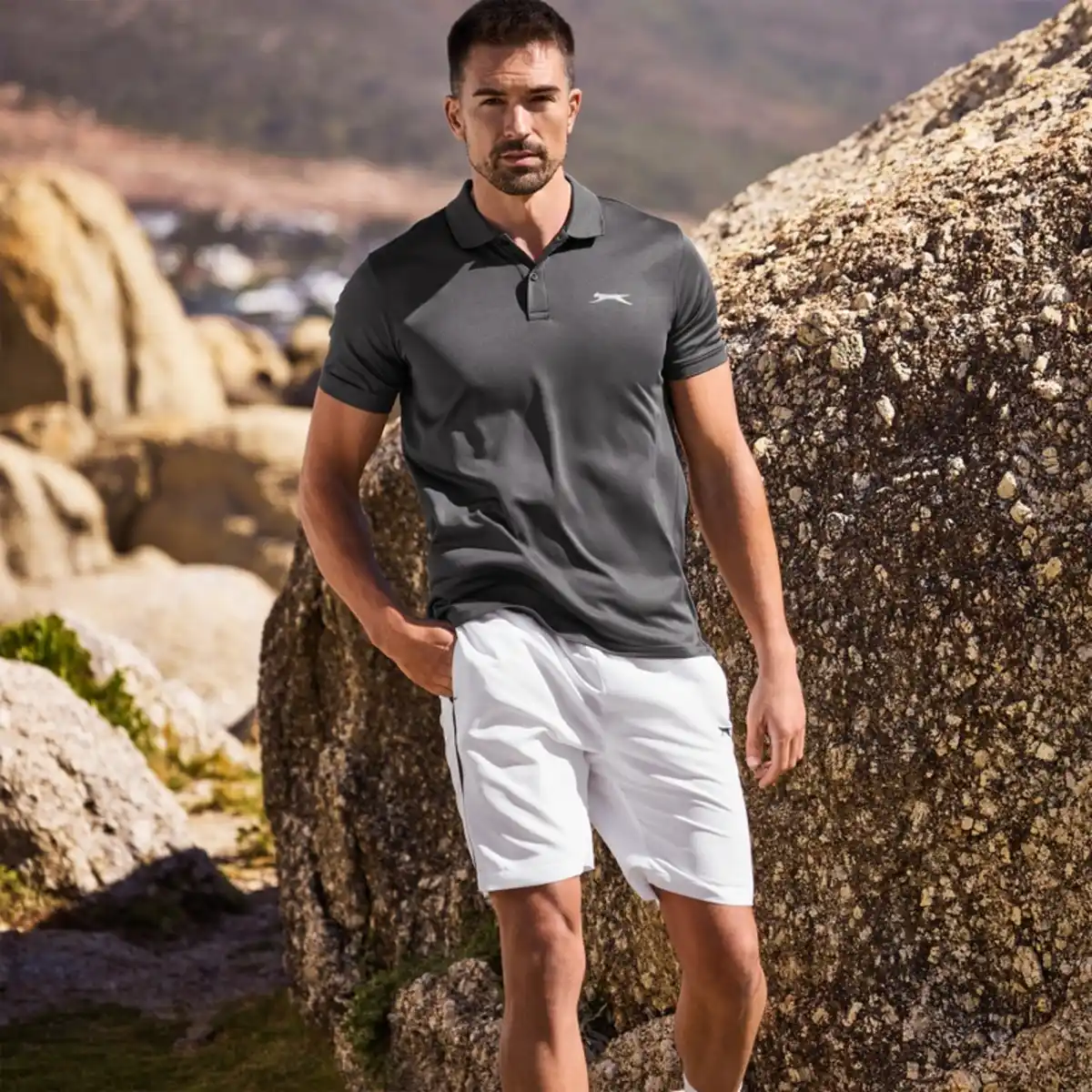 Bild 4 von Slazenger Herren-Trainingsbermudas in Micro-Twill-Qualität