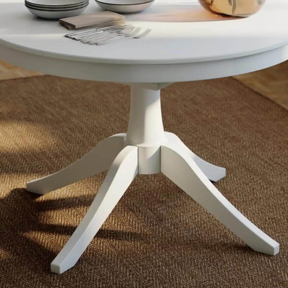 Bild 4 von ROSENTORP / ROSENTORP Tisch und 4 Stühle, weiß/weiß, 110/155 cm