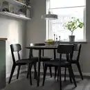 Bild 3 von LISABO / LISABO Tisch und 4 Stühle, schwarz/Tallmyra schwarz/grau, 105 cm