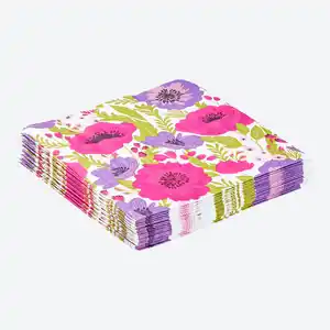 Servietten mit Blumenmuster, 20er-Pack