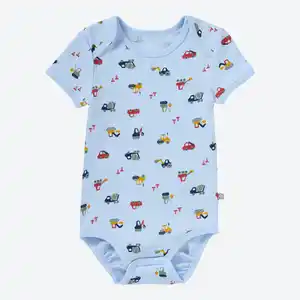 Baby-Jungen-Body mit Baustellen-Motiven