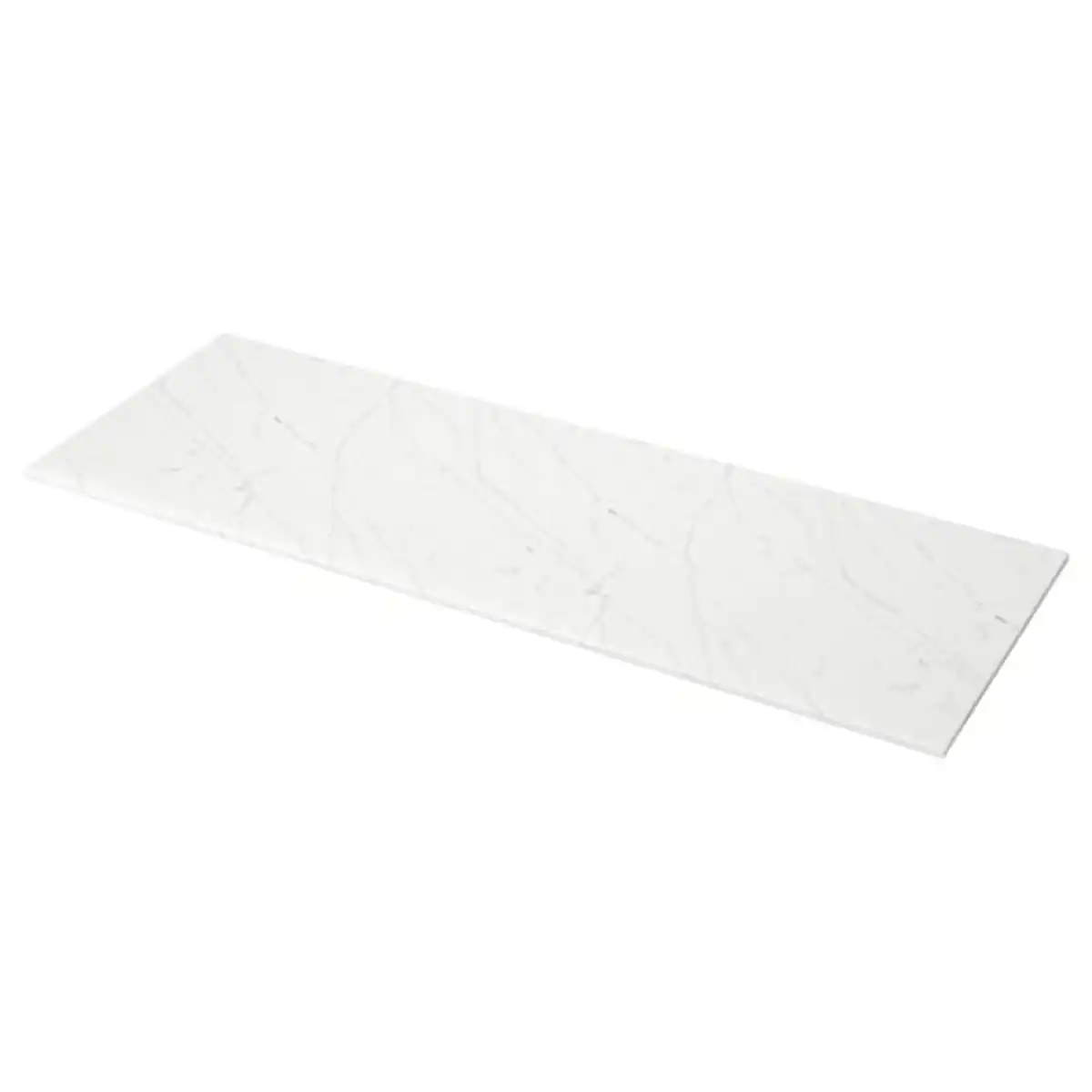 Bild 1 von KASKER Maßarbeitsplatte, weiß/hellgrau marmoriert/Quarzkomposit, 1 m²x2.0 cm