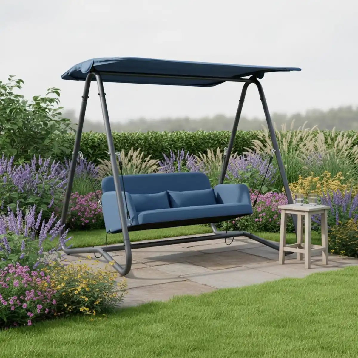 Bild 1 von Hollywoodschaukel Ilva Blu Blau Outdoorstoff/Metall, Blau