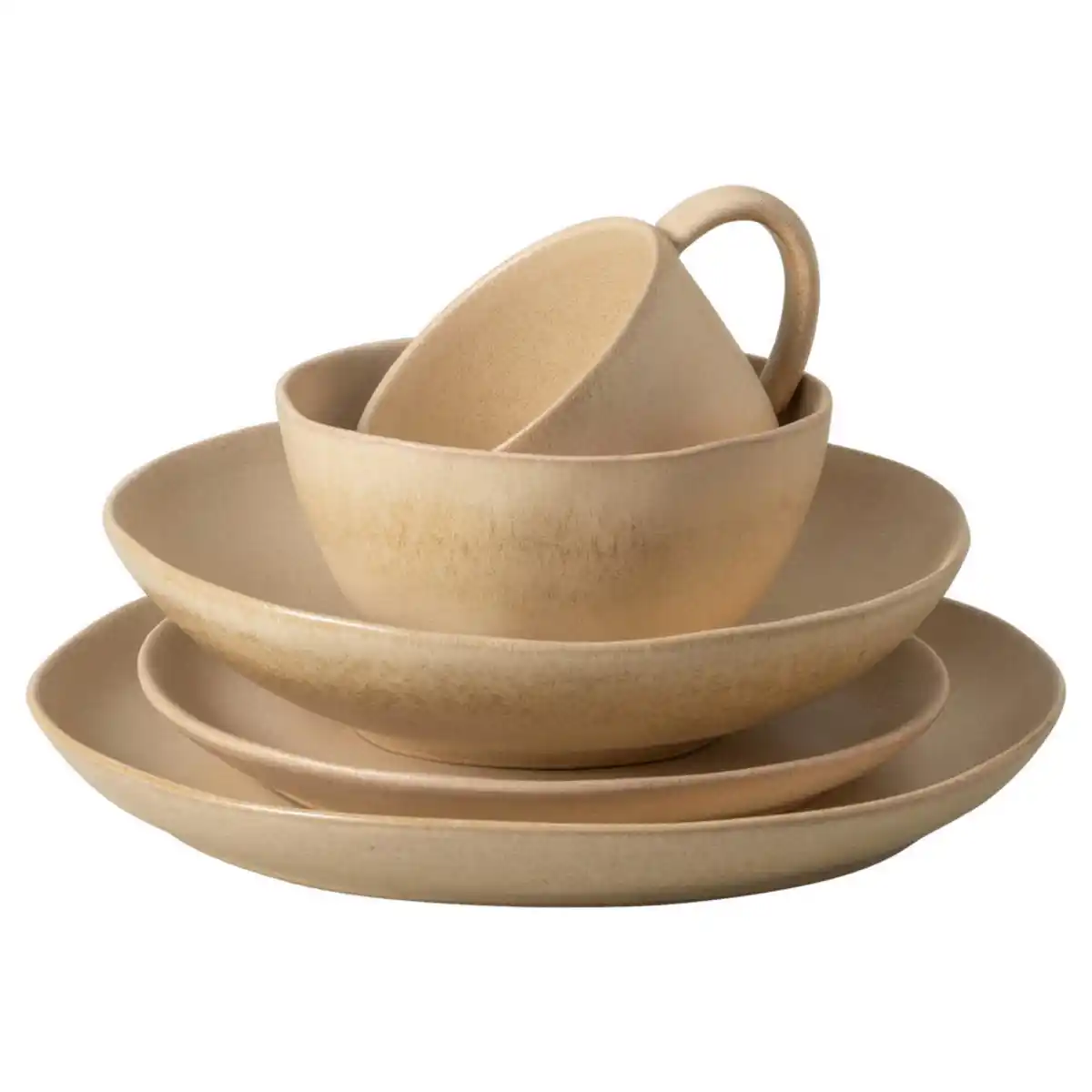Bild 1 von Costa Nova Kombiservice Livia, Champagner, Keramik, 5-teilig, 370 ml,660 ml, Handmade in Europe, Essen & Trinken, Geschirr, Geschirr-Sets, Kombiservice