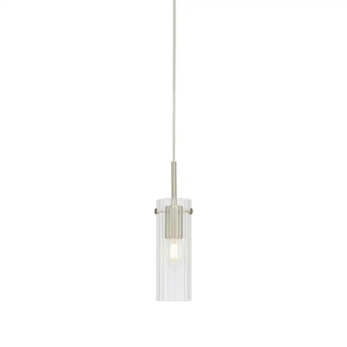 Bild 1 von Markslöjd Pendelleuchte Tiba, Nickel, Transparent, Metall, Glas, oval,oval, 7x28.5x7 cm, höhenverstellbar, Lampen & Leuchten, Innenbeleuchtung, Hängelampen, Pendelleuchten