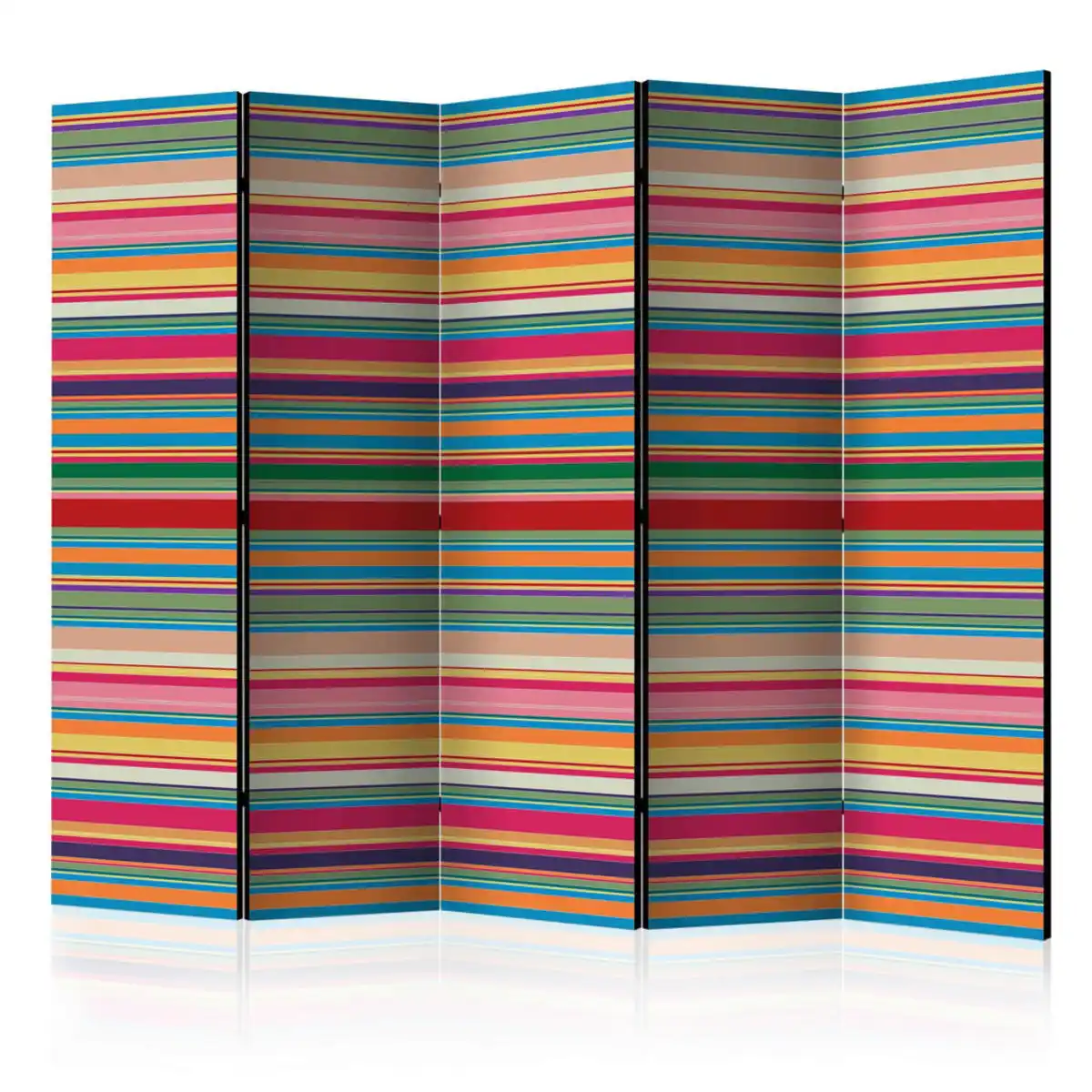 Bild 1 von artgeist Paravent, Dunkelgrün, Holz, Textil, Kiefer, massiv, Abstraktes, 225x172x3 cm, Motiv auf Vorder- und Rückseite, Wohnzimmer, Raumteiler & Paravents, Paravents