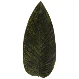 Costa Nova Schale Riviera, Dunkelgrün, Keramik, Blatt, 40x4x17 cm, Handmade in Europe, Essen & Trinken, Geschirr, Schalen & Schüsseln, Schalen