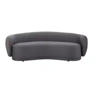 Bigsofa Damaris Grau Samt, Dunkelgrau