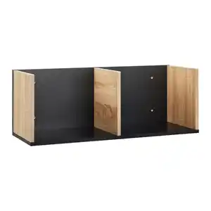 Wandregal Lori Natur/Schwarz MDF, Naturfarben, Schwarz