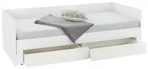 Ausziehbett Jan Weiss ca. 90-180x200cm, Weiß