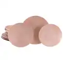 Bild 1 von Creatable Tafelservice Catania Peach, Rosa, Keramik, 12-teilig, lebensmittelecht, stapelbar, Essen & Trinken, Geschirr, Geschirr-Sets, Tafelservice