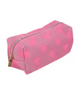 Etui mit Herzen, rosa