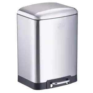 Dirt Devil Treteimer Tretabfalleimer, Silber, Kunststoff, 12 L, 25.5x40x28 cm, Küchen, Küchenausstattung, Mülleimer
