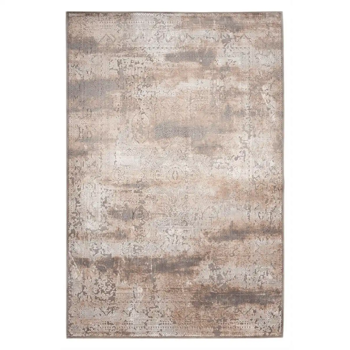 Bild 1 von Kayoom Flachwebeteppich, Taupe, Textil, Abstraktes, rechteckig, 80x150 cm, für Fußbodenheizung geeignet, in verschiedenen Größen erhältlich, Teppiche & Böden, Teppiche, Webteppiche