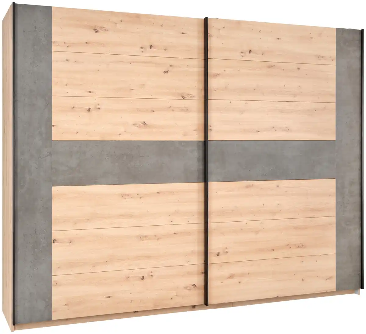 Bild 1 von Schwebetürenschrank Chanton Eichefarben ca. 221x210x62cm, Eichefarben, Dunkelgrau