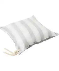 Outdoor-Kissen mit Streifen, grau