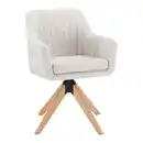 Bild 1 von Armlehnstuhl Lucita Beige Samt Drehbar Gepolstert, Naturfarben, Beige