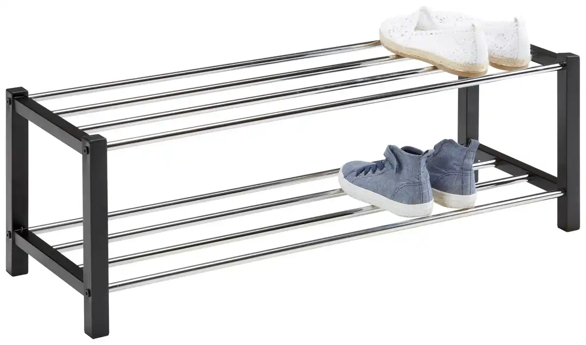 Bild 1 von Schuhregal in Schwarz/Chromfarben, Schwarz, Chromfarben