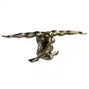 Bild 1 von Skulptur Cliffhanger, Champagner, Kunststoff, 59.5x20x19 cm, Dekoration, Skulpturen & Dekoobjekte, Skulpturen