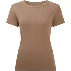 T-Shirt mit Rippstrick