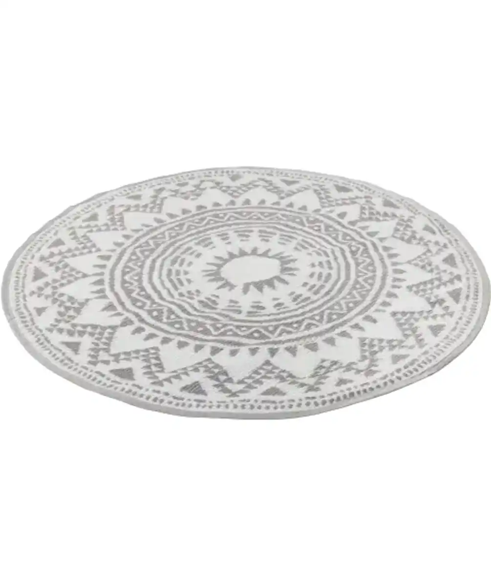 Bild 1 von Runder Outdoor-Teppich, grau bedruckt