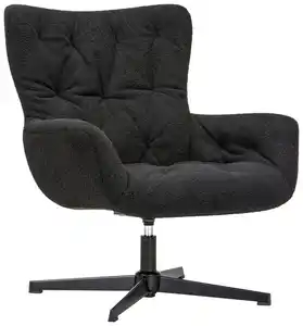 Drehstuhl Lounge in Schwarz, Schwarz
