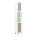Bild 1 von Hochschrank Lisa Naturfarben/ Weiß ca. 32x180x30 cm, Naturfarben, Weiß