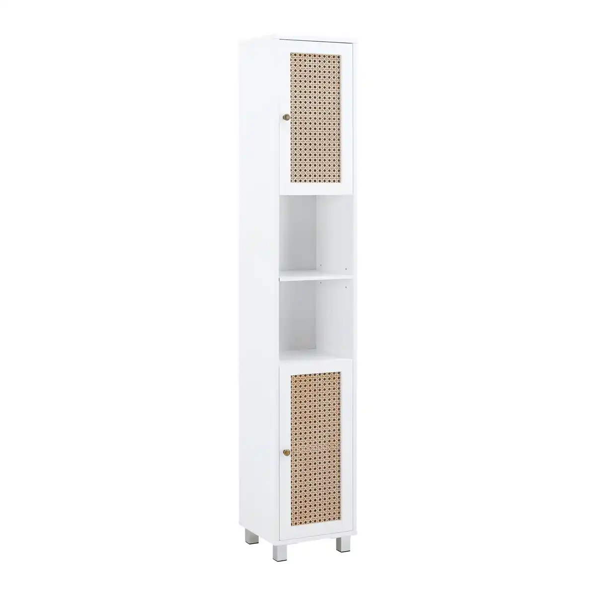 Bild 1 von Hochschrank Lisa Naturfarben/ Weiß ca. 32x180x30 cm, Naturfarben, Weiß