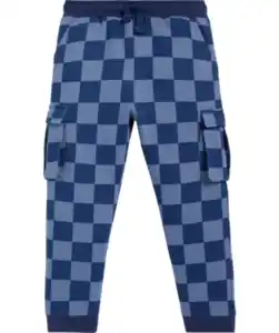Jogginghose Schachbrett, blau