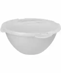 Salatschüssel mit Deckel, grau