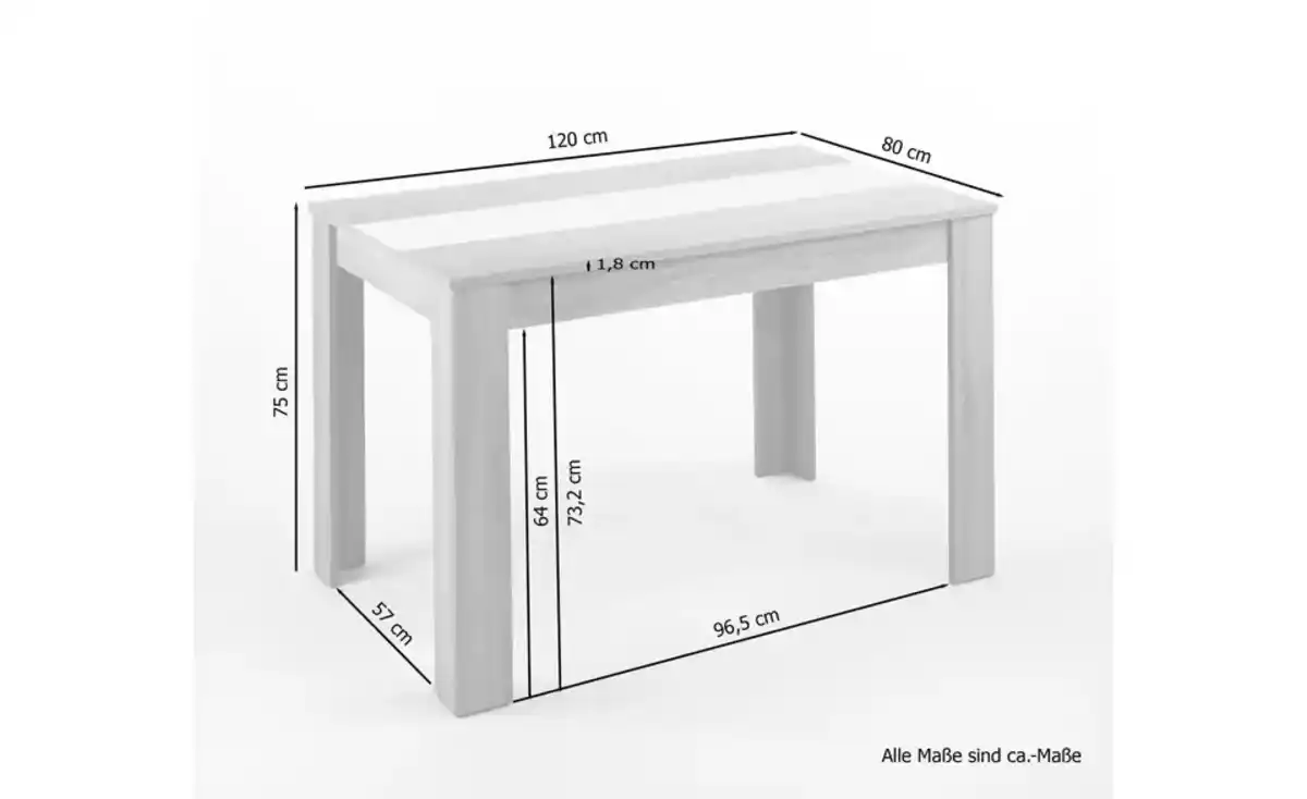 Bild 4 von by Living Esstisch mit Kontrasteinlage Nori