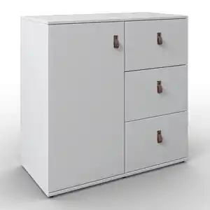Kommode Mick Weiß MDF, Weiß