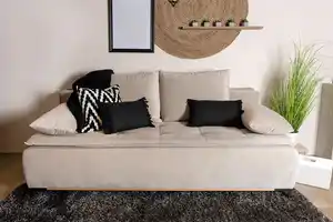 Schlafsofa in Beige, Beige