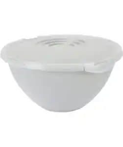 Salatschüssel mit Deckel, grau