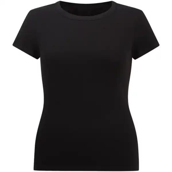 Bild 2 von T-Shirt mit Rippstrick