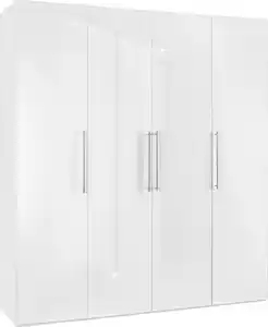 Drehtürenschrank in Weiß, Weiß