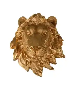 Wanddeko Löwe, gold
