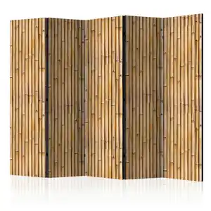 artgeist Paravent, Braun, Beige, Holz, Textil, Kiefer, massiv, Holz, 225x172x3 cm, Motiv auf Vorderseite, Wohnzimmer, Raumteiler & Paravents, Paravents