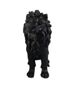 Sitzender Deko-Löwe, schwarz