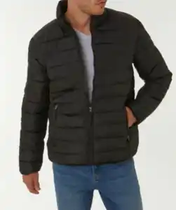 Steppjacke mit Stehkragen, schwarz
