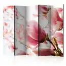 Bild 1 von artgeist Paravent, Weiß, Pink, Holz, Textil, Kiefer, massiv, Blume, 225x172x3 cm, Motiv auf Vorder- und Rückseite, Wohnzimmer, Raumteiler & Paravents, Paravents