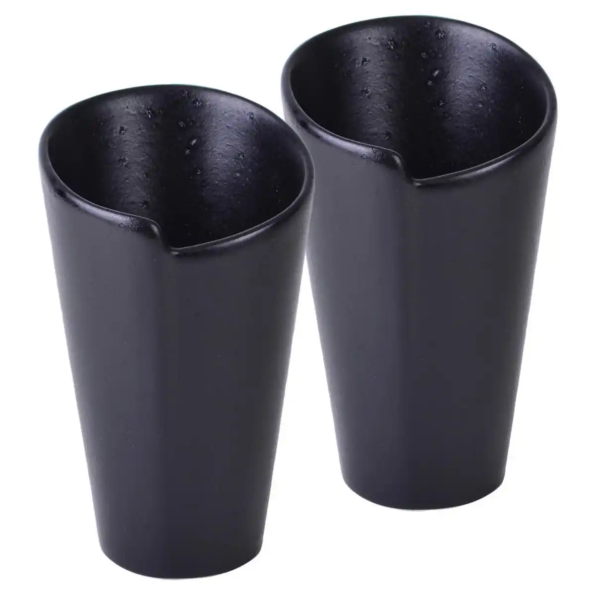 Bild 1 von Creatable Servierschalenset Streat Food, Schwarz, Keramik, 2-teilig, zylindrisch, 15x9.5 cm, lebensmittelecht, Essen & Trinken, Geschirr, Schalen & Schüsseln, Servierschalen