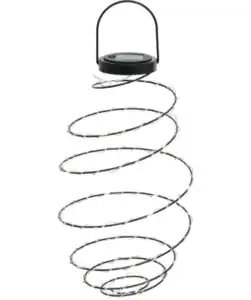 Spiral-Solarleuchte, schwarz