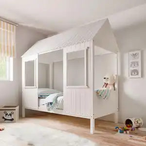 Kinderbett Adana Weiß ca. 90x200 Echtholz/MDF, Weiß